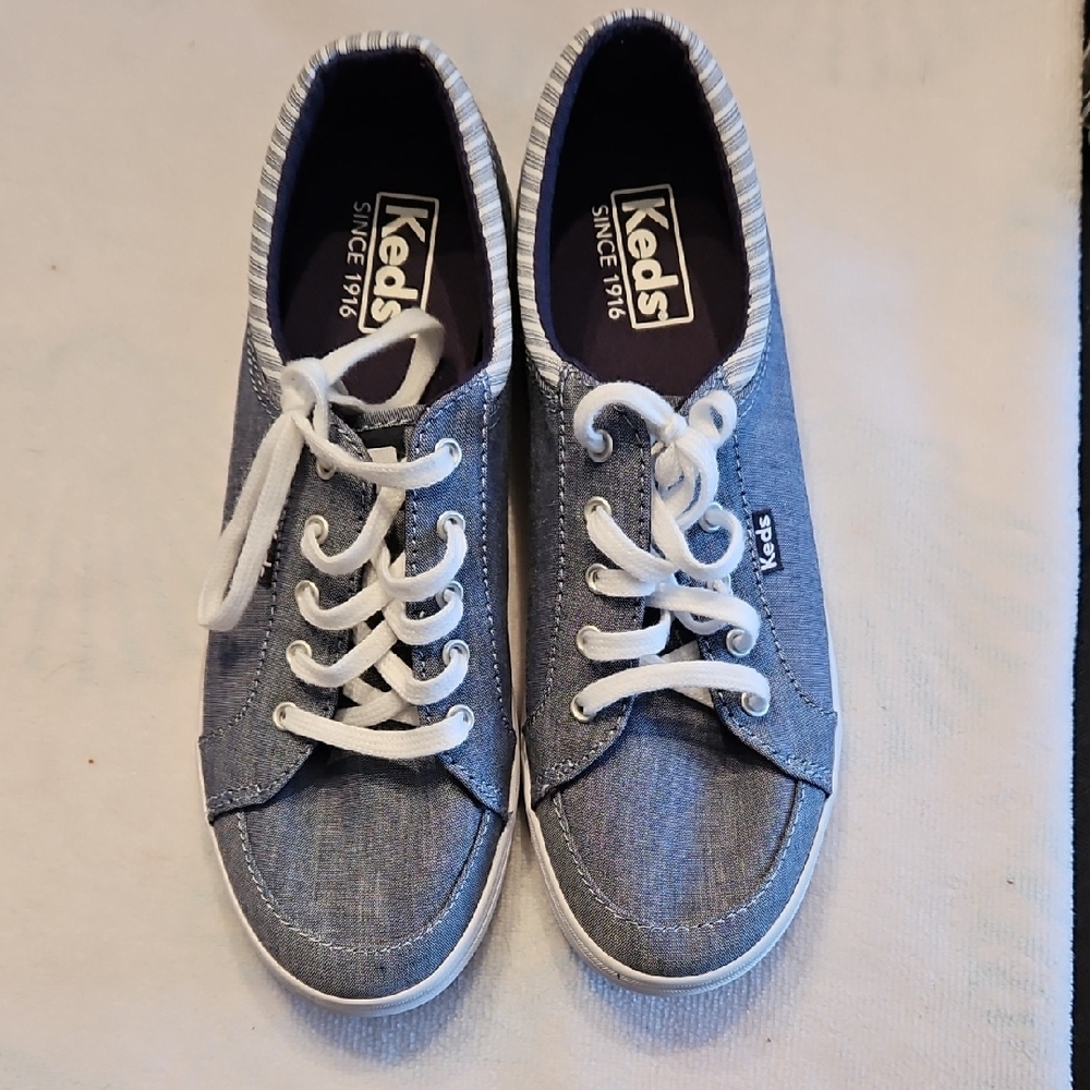 Keds Denim Blue Sneakers with White Laces